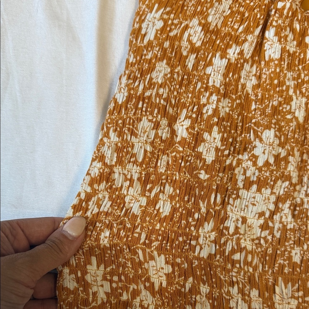 Pink Lily Mustard Floral Women’s Dress - Picture 5 of 6